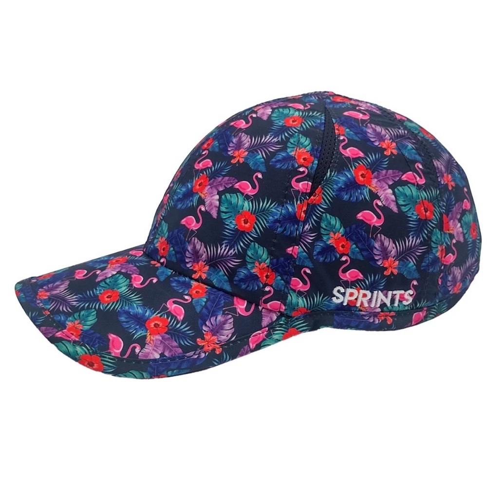 Sprints Flamingo OG Unisex Cap / Hat - Navy Base with Tropical accents
